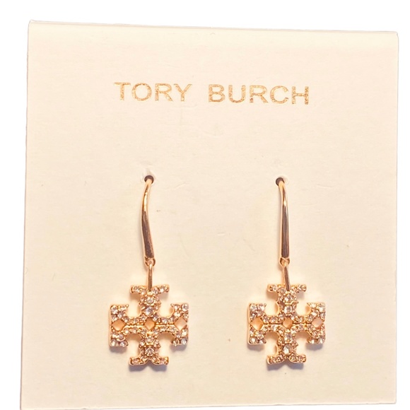 NEW Tory Burch SILVER Hidden Heart Locket Drop Earring Set $225 - Picture 10 of 13
